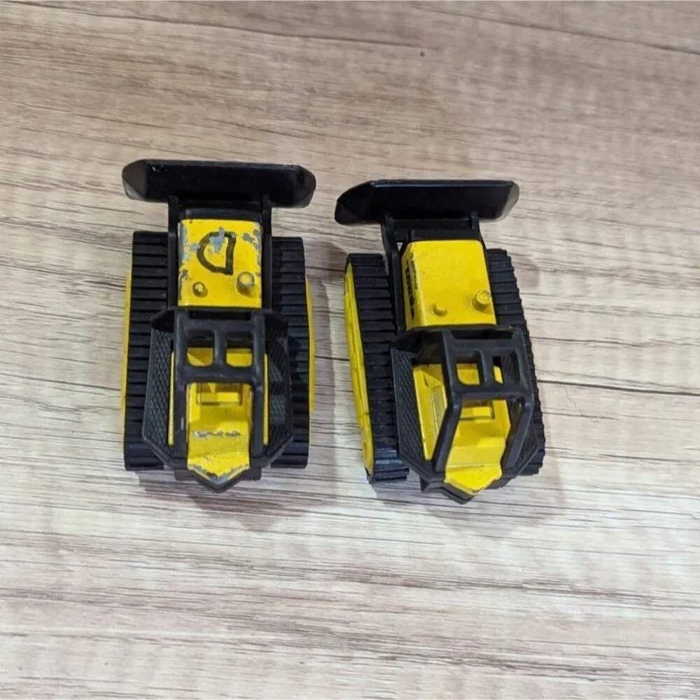 Vintage Tonka Mini Bulldozer Toys 3  Metal Construction Vehicles  set of 2 1994‎